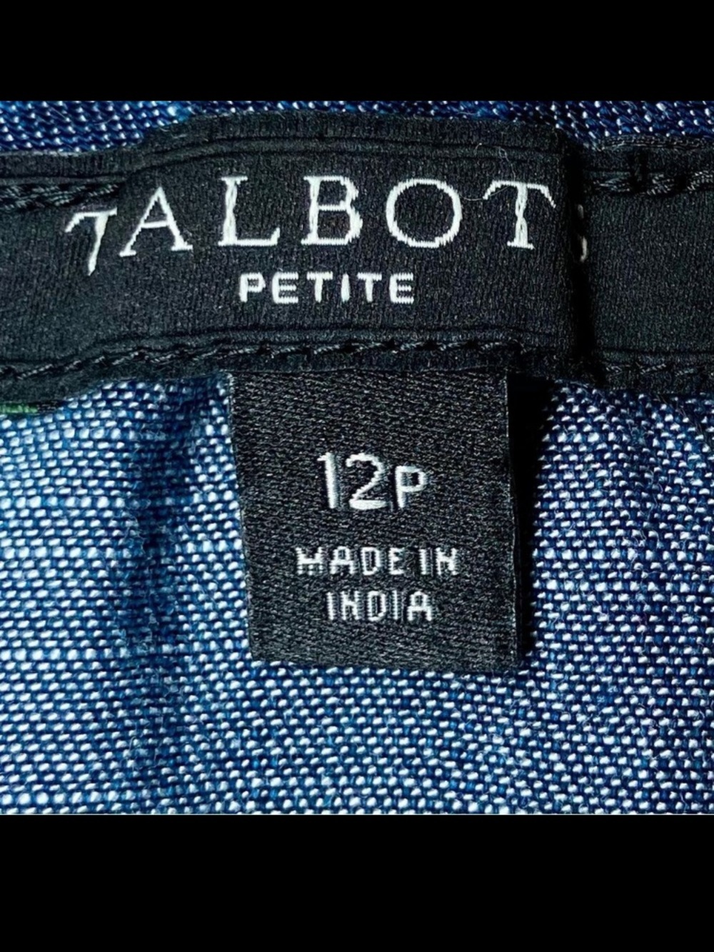 Talbots Tiered Chambray Maxi Dress in Blue Women’s 12P - Picture 4 of 5
